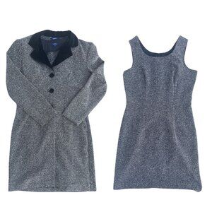 Vintage Retro Boucle Dress & Coat Set
